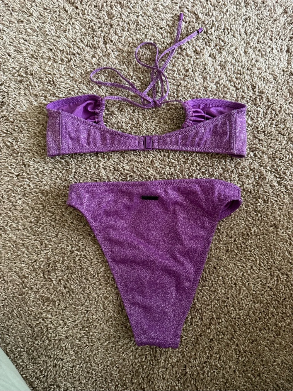 triangl swimwear Shimmery Violet Bikini Set